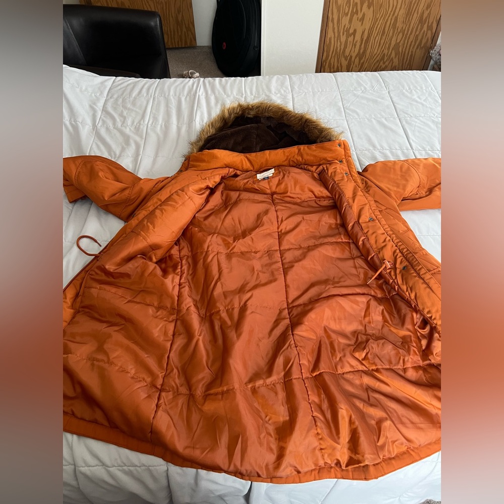 Universal Thread Rust Orange Parka Coat - image 2